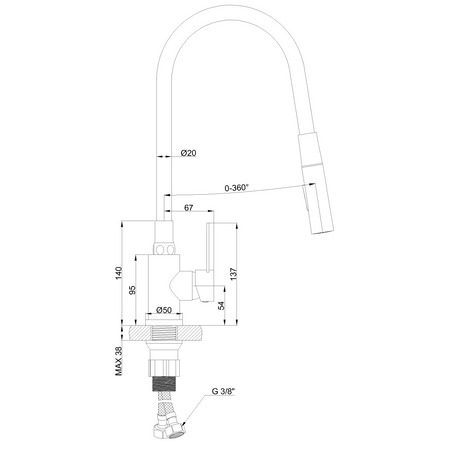 Invena bateria kuchenna Dalis, czarny BZ-64-004-L