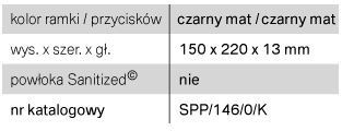 KK-POL przycisk M11v1 czarna/czarne SPP/146/0/K
