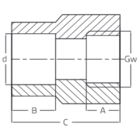 Detal-met mufa PP GW 40x1" MGW40X1