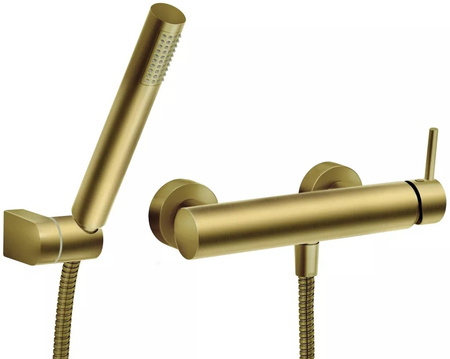 Ferro bateria natryskowa z zestawem natryskowym CIRICULUS, złoto szczotkowane BCK77BG