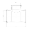 Diamond trójnik redukcyjny Y, mosiądz 1"x3/4"x1" K-130R.TR-RE.25-20-25.Y.
