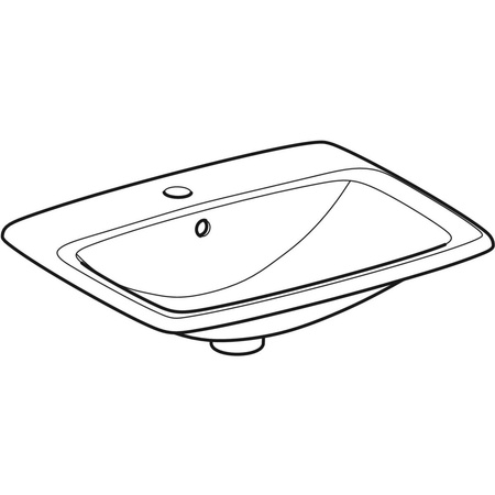 Geberit umywalka wpuszczana w blat Selnova Square, z przelewem, z otworem na baterię 500.306.01.1