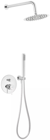 Ferro zestaw natryskowy podtynkowy z deszczownią CIRICULUS, chrom BCK7P-SET1-S