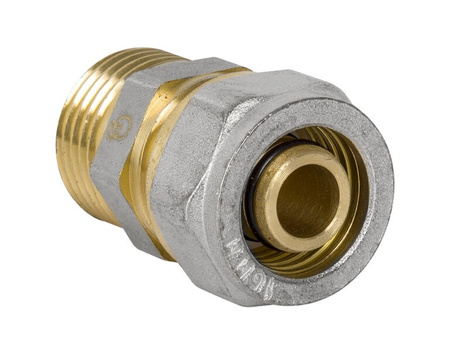 Diamond łącznik ZŁ-CH, PEX-AL-PEX, mosiądz 1/2"x16 FTN-001.1/2x16.ZŁ.CH