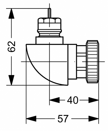 Danfoss adapter kątowy RA/RA 013G1350
