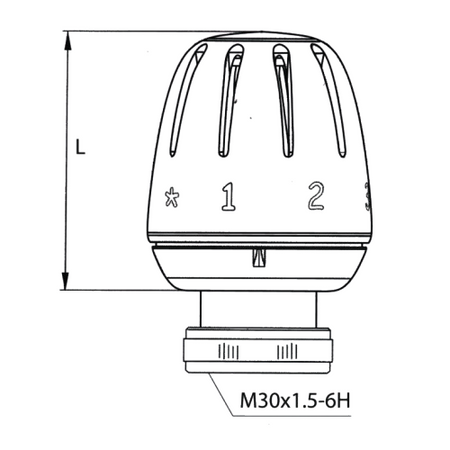 Diamond głowica termostatyczna model 403 m30x1,5-6h ART.403