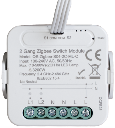 Engo sterownik do oświetlenia, podwójny, 230V bez przewodu neutralnego EL2-WN