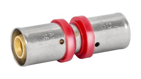 Diamond łącznik zaprasowywany ZŁ-PODWÓJNY, PEX-AL-PEX, mosiądz 25x32 FZZ-003.25X32.ZŁ-2