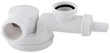 Wirquin syfon zlewozmywakowy pojedynczy niski Espace 1 1/2" x 40 mm, bez spustu, z wyjściem do zmywarki TM100040