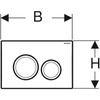 WYPRZEDAŻ: Geberit przycisk uruchamiający Delta 20, przedni, biały - alpin 115.127.11.1
