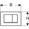 WYPRZEDAŻ: Geberit przycisk uruchamiający Delta 30, przedni, biały-alpin 115.137.11.1