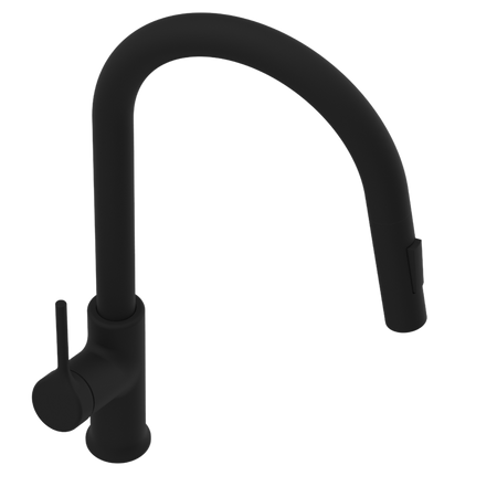 Invena bateria kuchenna z wyciąganą wylewką Farsala, czarny BZ-40-U04-S