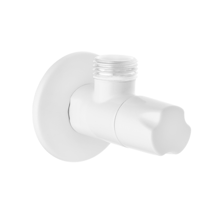 Invena zawór kątowy z głowicą ceramiczną 1/2"x3/8", biały ZW-49-00B-W