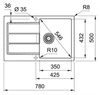 Franke zlewozmywak jednokomorowy Sirius 2.0 S2D 611-78 onyx tectonite 143.0612.629
