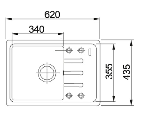 Franke zlewozmywak jednokomorowy Bliss BSG 611-62 Fragranit+ onyx 114.0367.769