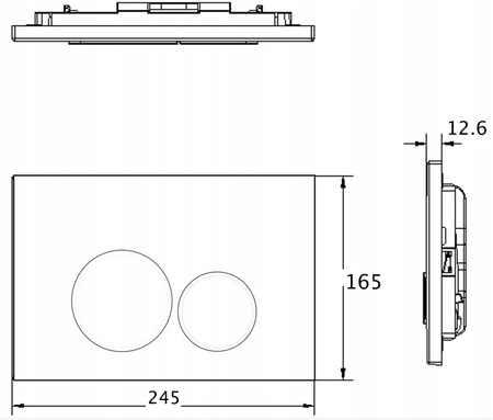 Zestaw stelaż podtynkowy Geberit UP320 do WC z przyciskiem Cortado gun metal + miska WC Sofi Slim z deską Lavita S200