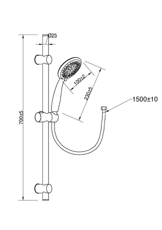 Invena zestaw natryskowy Dark czarny AU-02-001