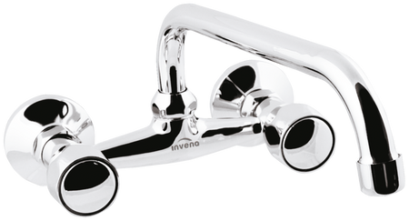 Invena bateria umywalkowo-kuchenna ścienna Modena, chrom BC-15-F0S-L