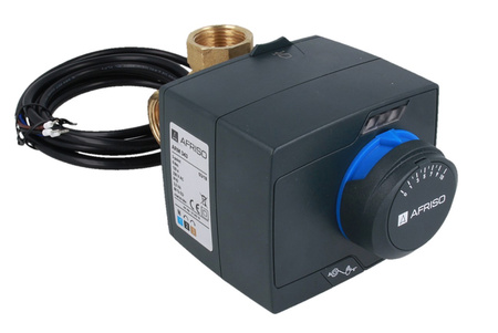 Afriso zestaw regulacyjny ProClick: zawór mieszający czterodrogowy obrotowy ARV 485 ProClick, DN32, Rp1 1/4", Kvs 16 + siłownik elektryczny ARM 343 ProClick 1348544