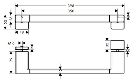 Hansgrohe uchwyt do drzwi prysznicowych, złoty optyczny polerowany 41759990