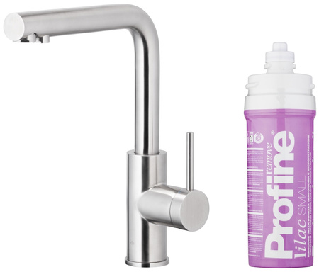 KFA bateria kuchenna z filtracją wody Duero Pure Basic, inox + zestaw filtrujący Profine Lilac S 6623-915-22