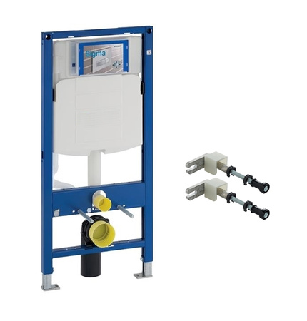 Zestaw 3w1 stelaż podtynkowy do WC Geberit Duofix Concept z przyciskiem Sigma 01 (czarny) + mata S091