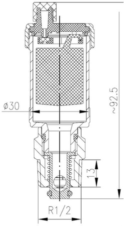 KFA automatyczny zawór odpowietrzający 1/2" 838-100-15