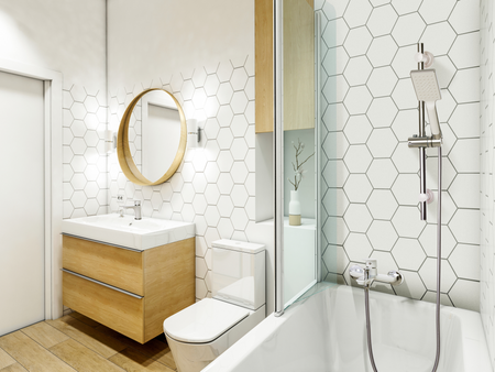 Invena bateria wannowa Dokos biały/chrom BW-19-002-V