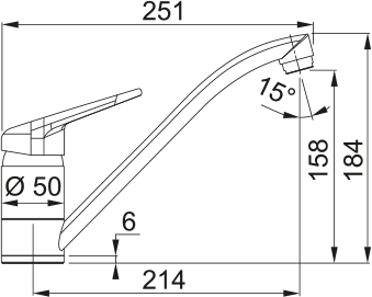Franke bateria kuchenna ze stałą wylewką Princess II, kamienny szary 115.0470.659