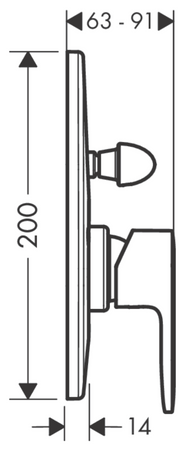 Hansgrohe bateria Vernis Blend wannowo-prysznicowa podtynkowa czarny mat 71449670