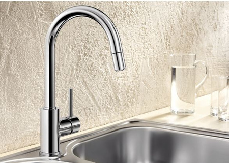 Blanco bateria kuchenna MIDA-S z wyciąganą wylewką chrom 521454