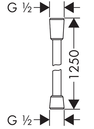 Hansgrohe wąż prysznicowy IsiflexB 1.25m chrom 28272000