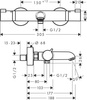 Hansgrohe Ecostat bateria termostatyczna wannowa Comfort, montaż natynkowy 13114670
