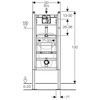 Geberit element montażowy stelaż do pisuaru H130 Duofix Basic 111.665.00.5