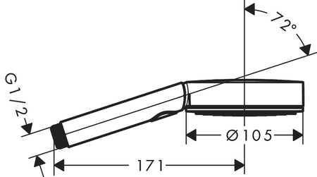 Hansgrohe słuchawka prysznicowa Pulsify Select S, czarny mat 24110670 