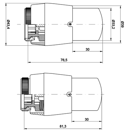Vario Term głowica termostatyczna Prestige GHe.01-06C M28x1.5 biała 000M641A006