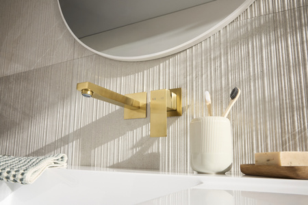 KFA bateria umywalkowa podtynkowa Logon, brushed light gold PVD 5139-810-39