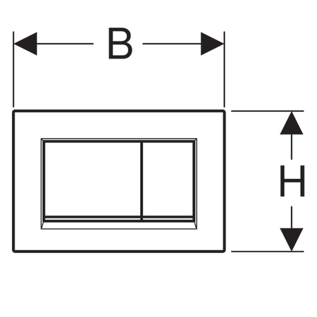 Geberit przycisk uruchamiający Sigma 30, przedni, czarny mat, easy-to-clean 115.883.16.1