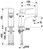 KFA bateria umywalkowa stojąca OTAVA chrom 5552-815-00