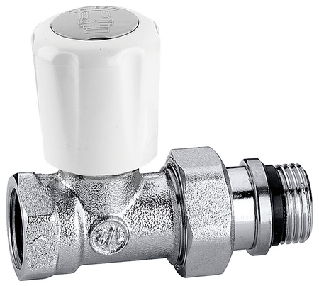 Caleffi zawór grzejnikowy z pokrętłem prosty 1/2" 402402
