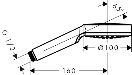 Hansgrohe główka prysznicowa Crometta 1jet 26331400