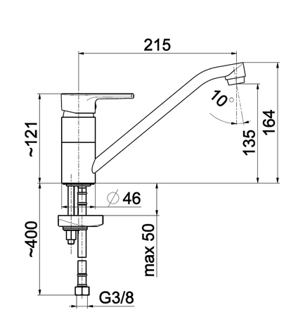 KFA bateria SELEN zlew. stojąca z obr. wyl. 4413-915-00