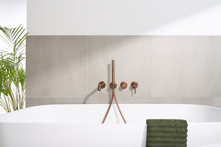 KFA zestaw wannowy podtynkowy z baterią 3-otworową 2-funkcyjną MOZA, brushed rose gold 5039-411-34