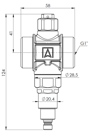 Afriso zawór antyzamrożeniowy AAV 100, G1", PN10, Kvs 55 m3/h, temp. otwarcia 3°C 1710000