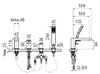 Valvex bateria wannowa 4-otworowa z akcesoriami ARS, gun metal 2420590