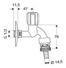 Schell zawór czerpalny z zaworem zwrotnym, antyskażeniowy COMFORT 1/2 z BSZ, NP chrom 033510699