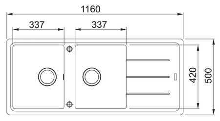 Franke zlewozmywak dwukomorwy Basis BFG 621-116 Fragranite onyx 114.0676.263
