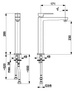 KFA bateria umywalkowa stojąca LOGON BLACK nablatowa + click clack 5132-612-81
