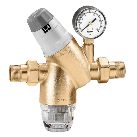 Caleffi reduktor ciśnienia z wymiennym wkładem z manometrem 3/4" 535151