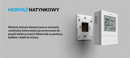 Tech sterownik ST-292V3 pokojowy przewodowy dwustanowy L-5 (3 mm szkło) czarny ST292V3BK